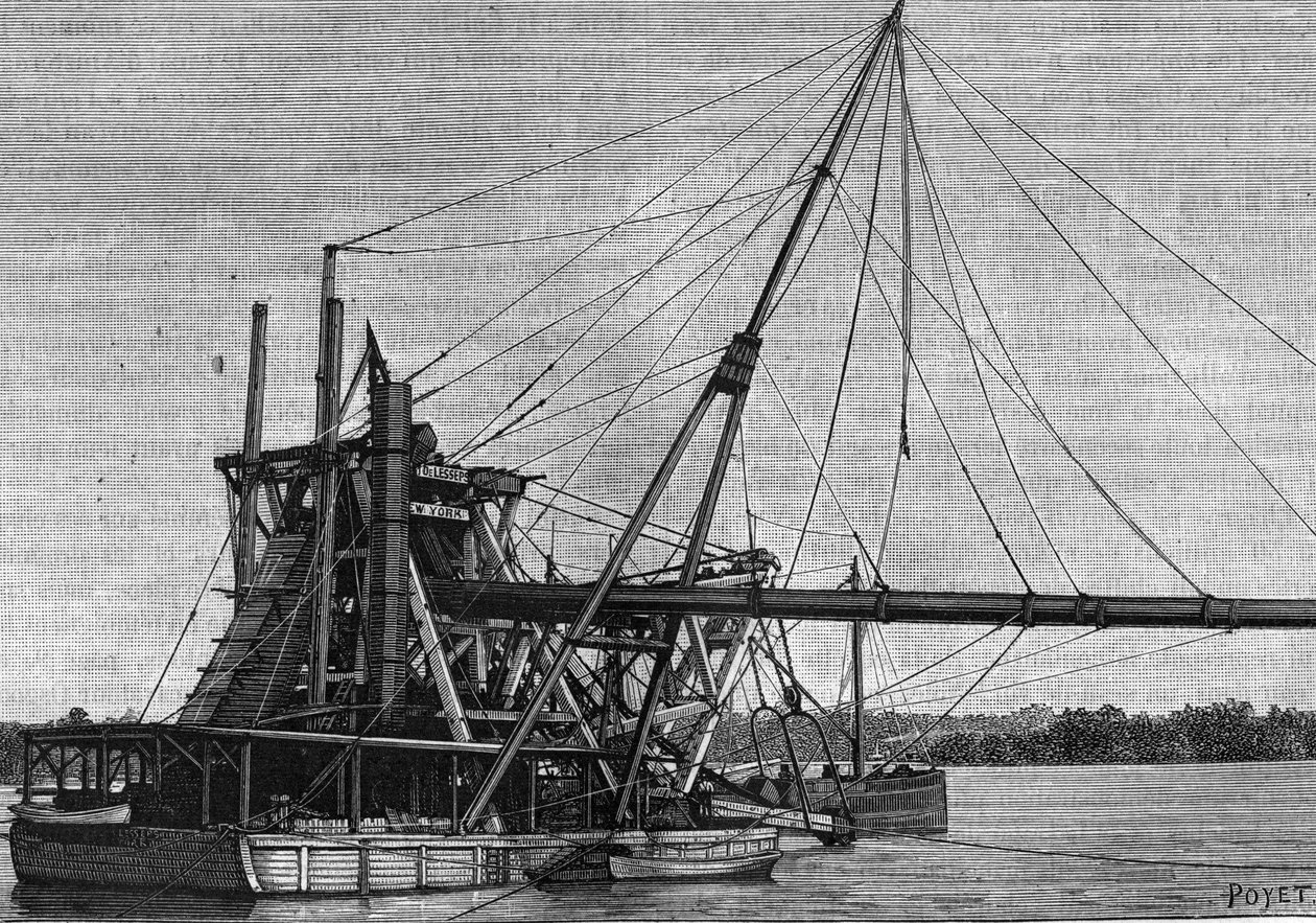 Stavba Panamského průplavu - Vrtání Panamské šíje od Unknown artist