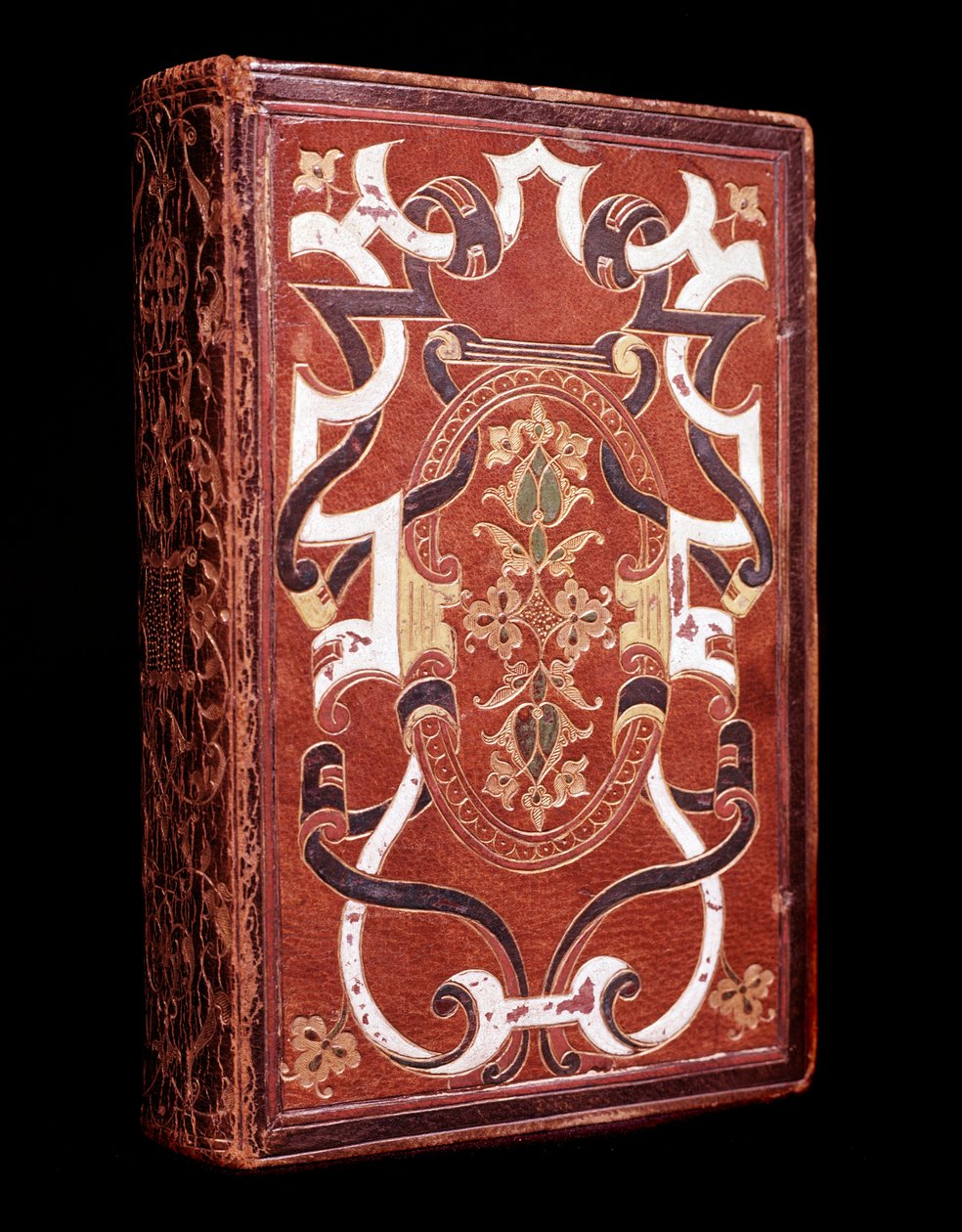 Kopie Svaté bible v latině patřící Johnu Grolierovi de Servieres (1479-1565), tresorierovi a bibliofilovi, s červenou maroquinskou vazbou (Bible s Grolierovou knižní vazbou) Chantilly musee Conde od Unknown artist