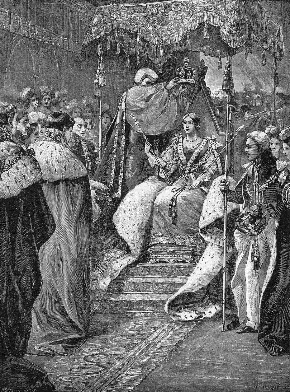 Korunovace královny Viktorie Iere z Angleterre, Londýn, Westminster Abbey, 28. června od Unknown artist