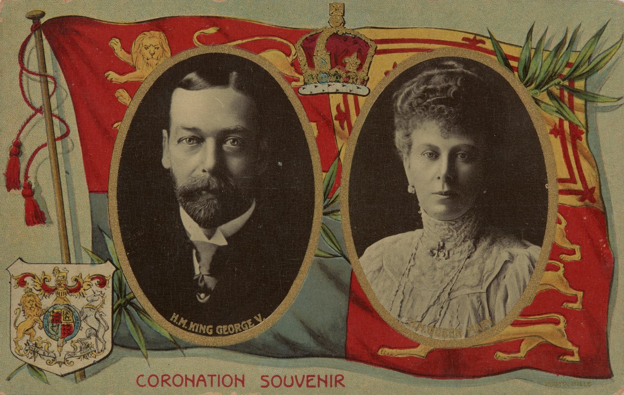 Korunovační suvenýr, král Jiří V. od Unknown Artist
