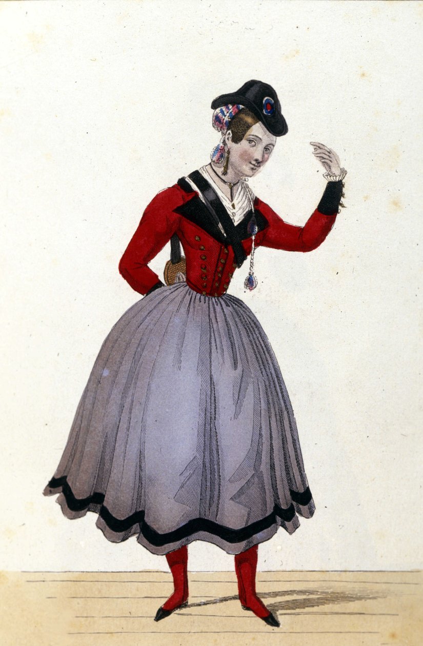 Kostým pro komickou operu „La fille du regiment“ od Gaetana Donizettiho od Unknown artist