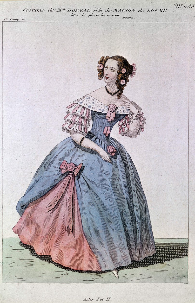Kostým Madame Dorval v roli Marion de Lorme od Victora Huga. od Unknown artist