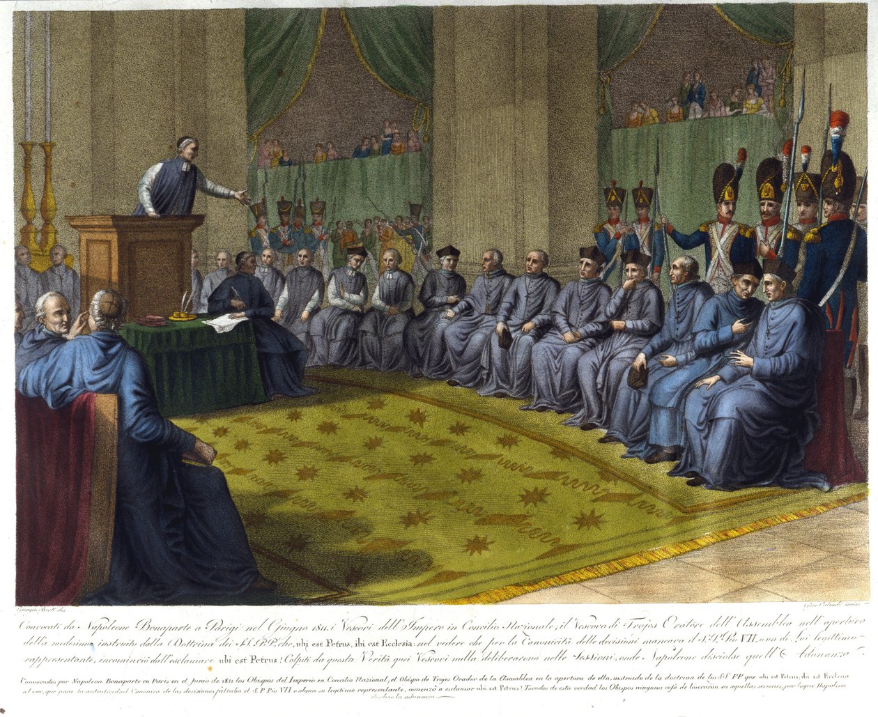 Rada říšských biskupů svolaná Napoleonem Bonapartem do Paříže. 1811. od Unknown artist