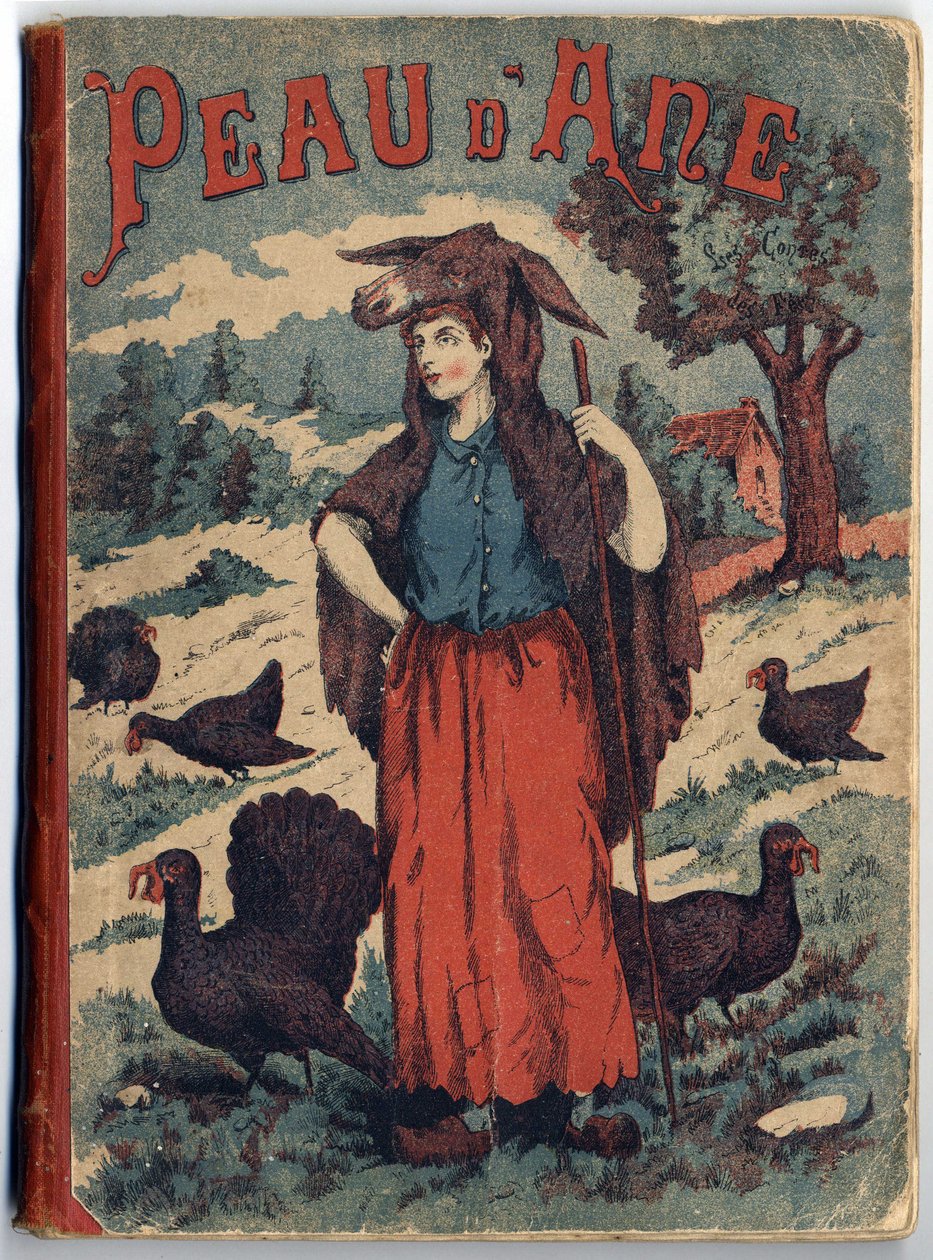 Obálka knihy “”Oslí kůže”” od Charlese Perraulta (1628-1703), francouzského spisovatele. Anonymní ilustrace. Snímky Marcel Vagne, Jarville Nancy, nedatováno (konec 19. století). od Unknown artist