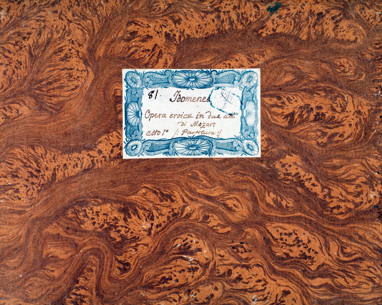 Obálka partitury Idomenee, krále Kréty, Mozartova opera, verze Lichtenthal (1843) od Unknown artist