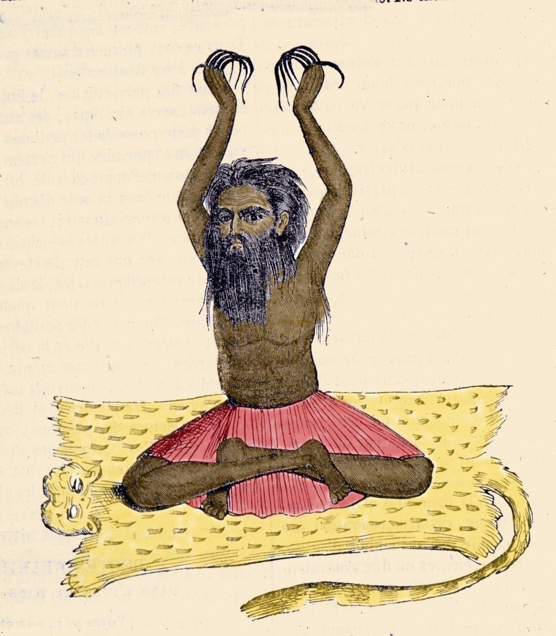 Kultura, civilizace a indická společnost: Portrét fakíra (faquira) s dlouhými nehty, Indie. od Unknown artist