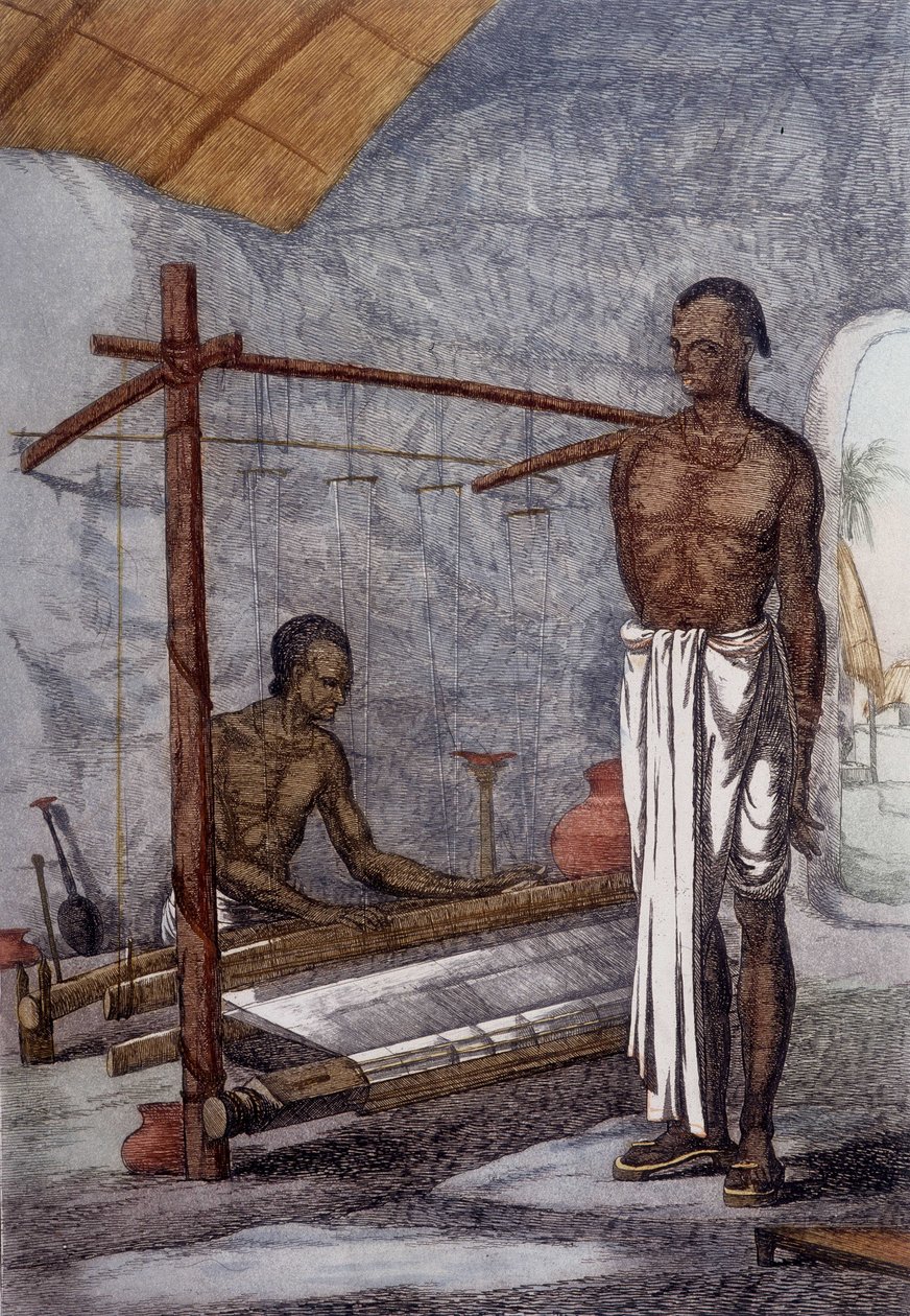 Kultura, civilizace a indická společnost: tkadlec v Indii. od Unknown artist