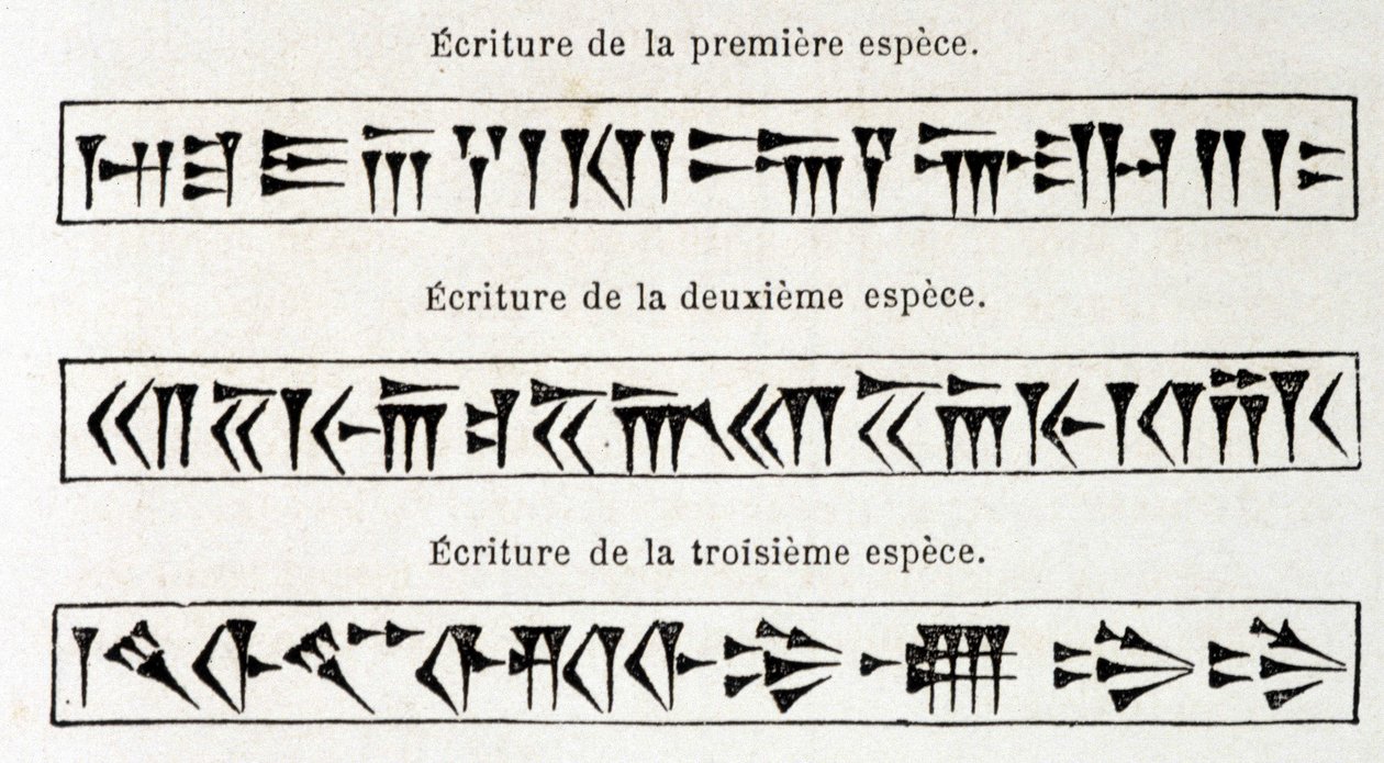 Klínové písmo, “” Tour du monde”” 1. semestr 1863. od Unknown artist