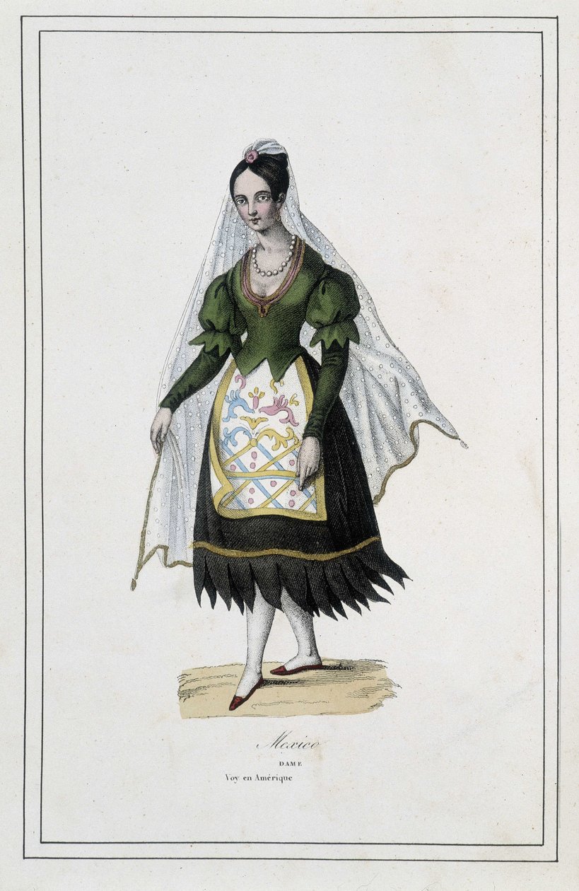 Dame de Mexico – v „Různých národech země““ od otce Paula Jonhanneauda, Librairie des Bons livres od Unknown artist