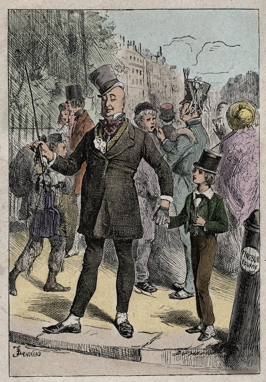 David Copperfield a pan Micawber, ilustrace z 