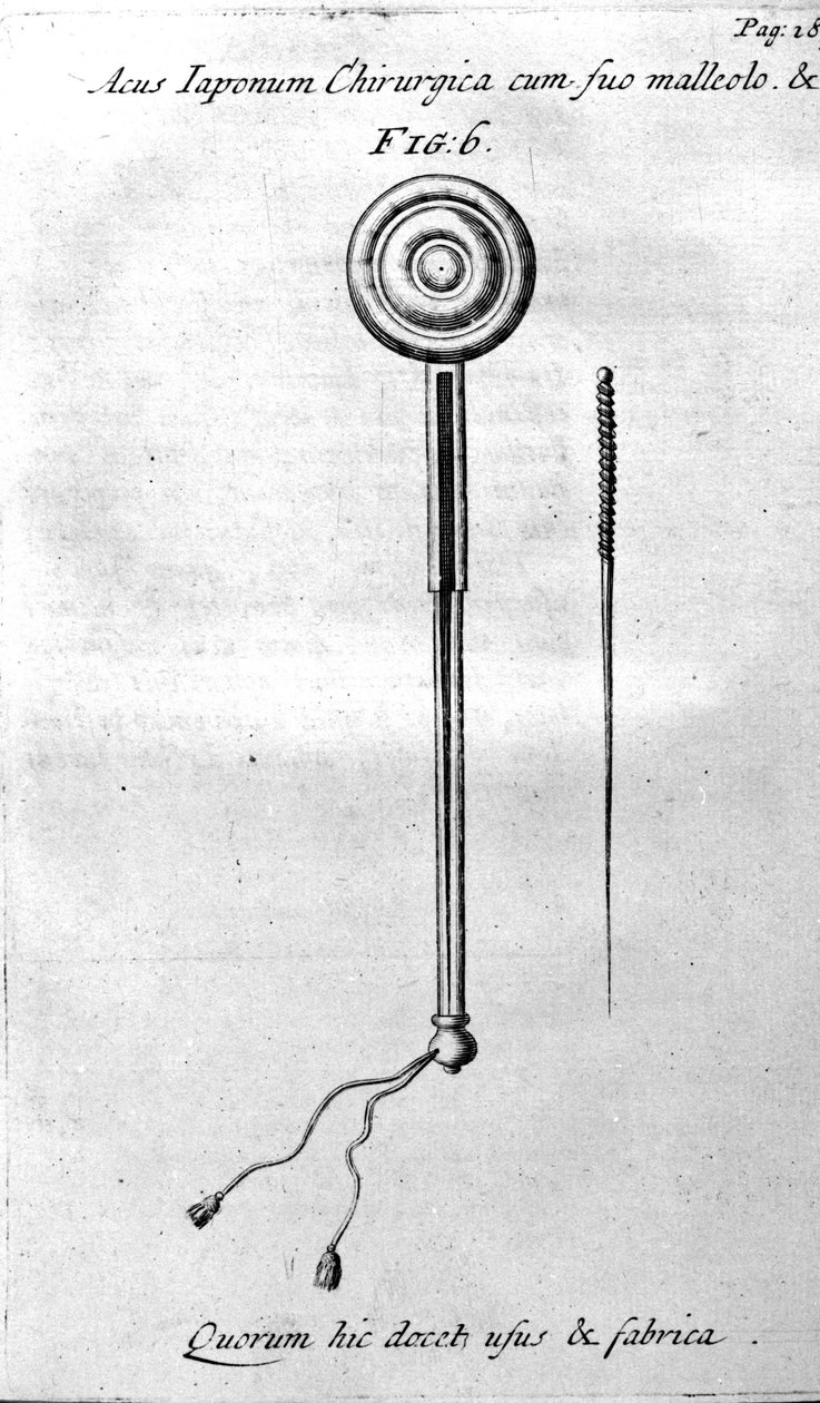 De Acupunctura od W. Ten Rhijna. Londýn 1683. První západní text zabývající se akupunkturou. od Unknown artist