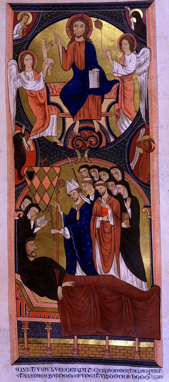 Smrt Guillaume des Barrés, hrabě z Rochefort, velký seneschal Philippe Auguste, v roce 1232 nebo 1233. od Unknown artist