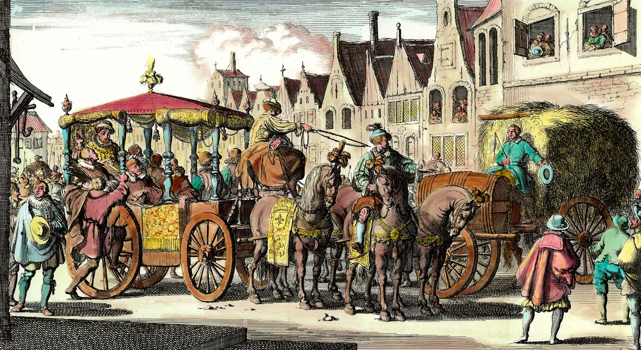 Smrt Jindřicha IV.: Zavraždění Jindřicha IV. (1553 - 1610) dne 14. května 1610 Francoisem Ravaillacem (1578 - 1610). Rytina 17. století. Soukromá sbírka. od Unknown artist