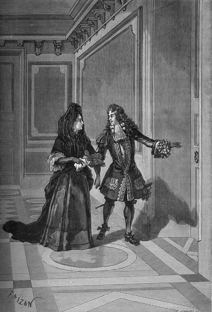 Smrt Marie Terezie (Marie-Therese), královny Francie, 30. července 1683: Pan de la Rochefoucauld žádá madame de Maintenon (Francoise d
