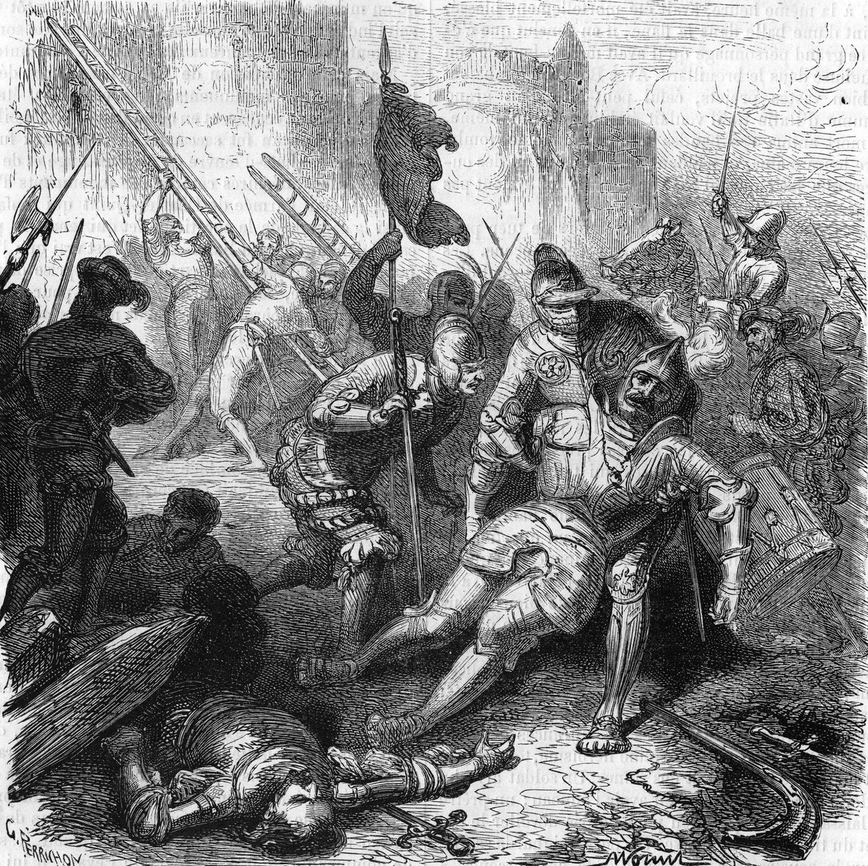 Death of the Bourbon connetable od Unknown artist
