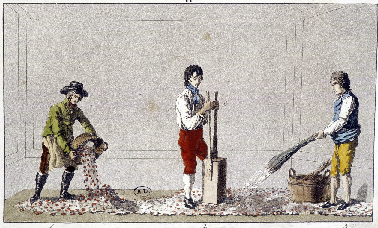 Dekorace: jedna z etap podlahové dlažby od Unknown artist