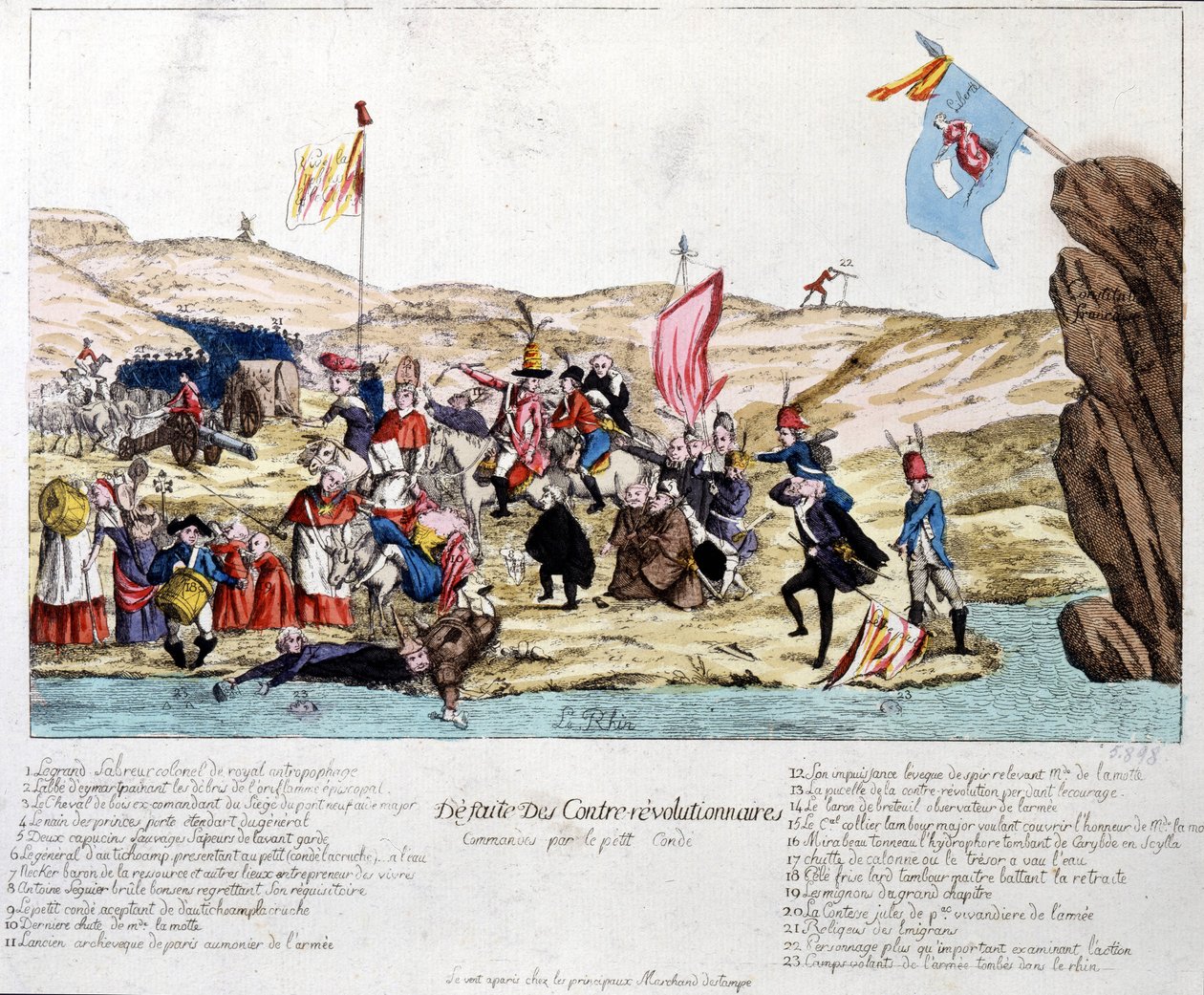Porážka kontrarevolucionářů, kterým velel Peer Condé, v Alsasku, konec 18. od Unknown artist