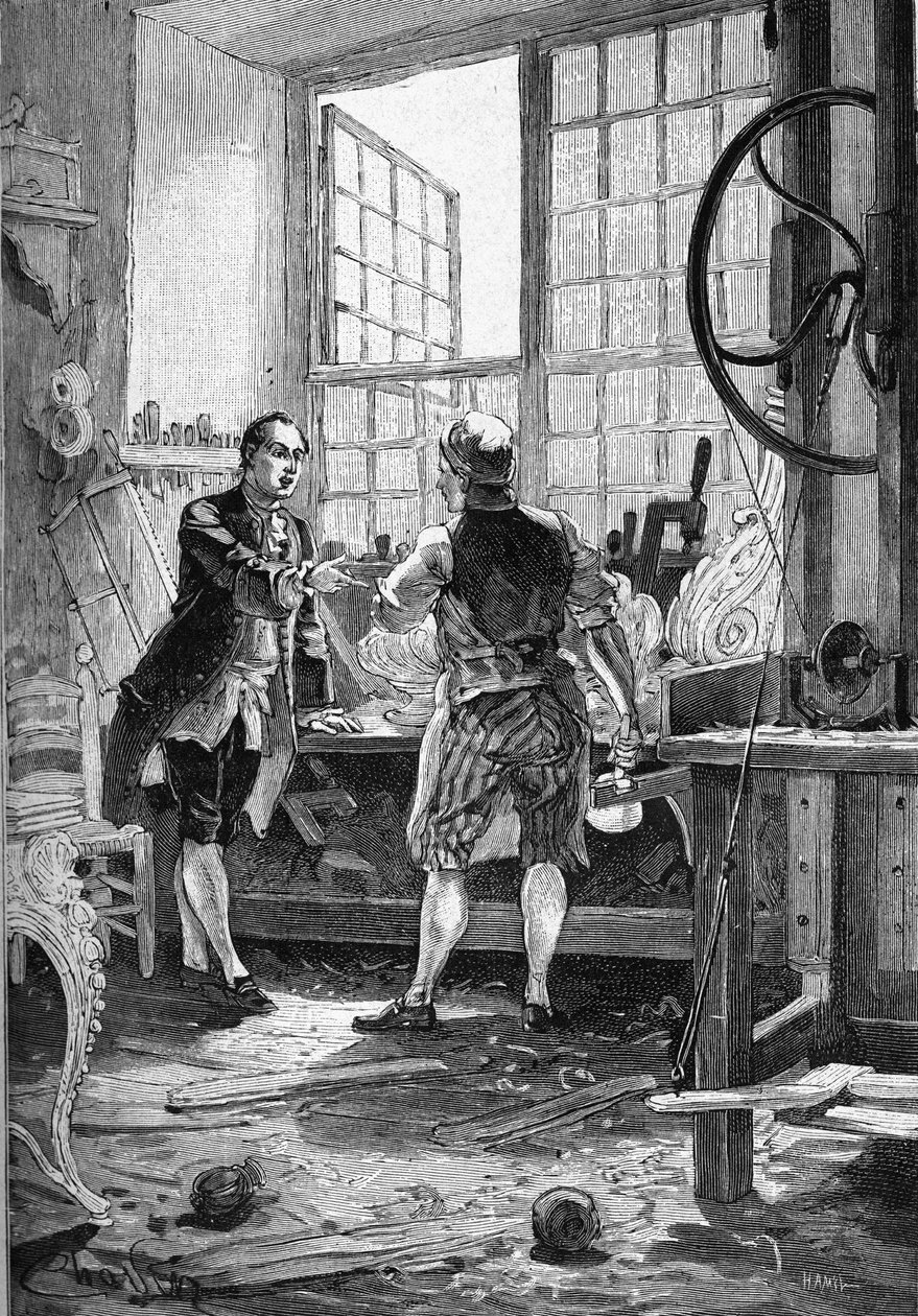Denis Diderot (1713-1784), tvůrce encyklopedie. Rytina 19. století. V „Histoire de France“ od Julese Micheleta od Unknown artist
