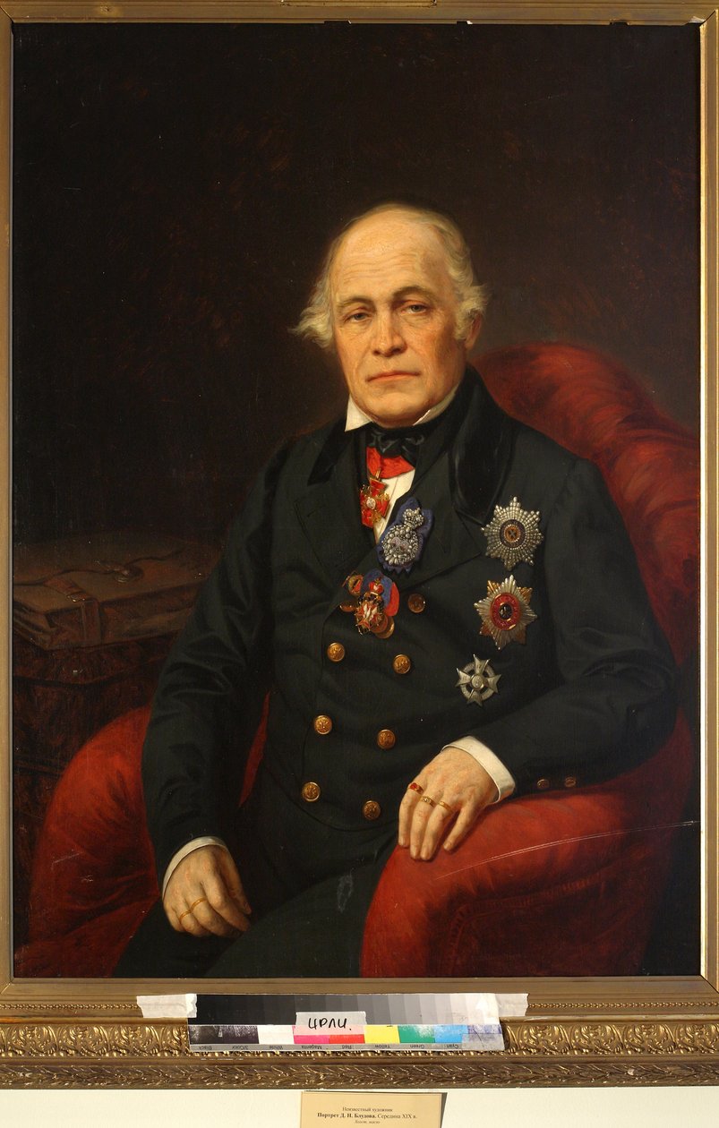 Dimitri Nikolajevič Bloudov (Bludow ou Bloudoff) - Portrét hraběte Dmitrije Nikolajeviče Bludova (1785-1864) - Anonym - Polovina 19. stol. - Olej na plátně - Institut ruské literatury IRLI (Puškinův dům), Petrohrad od Unknown artist