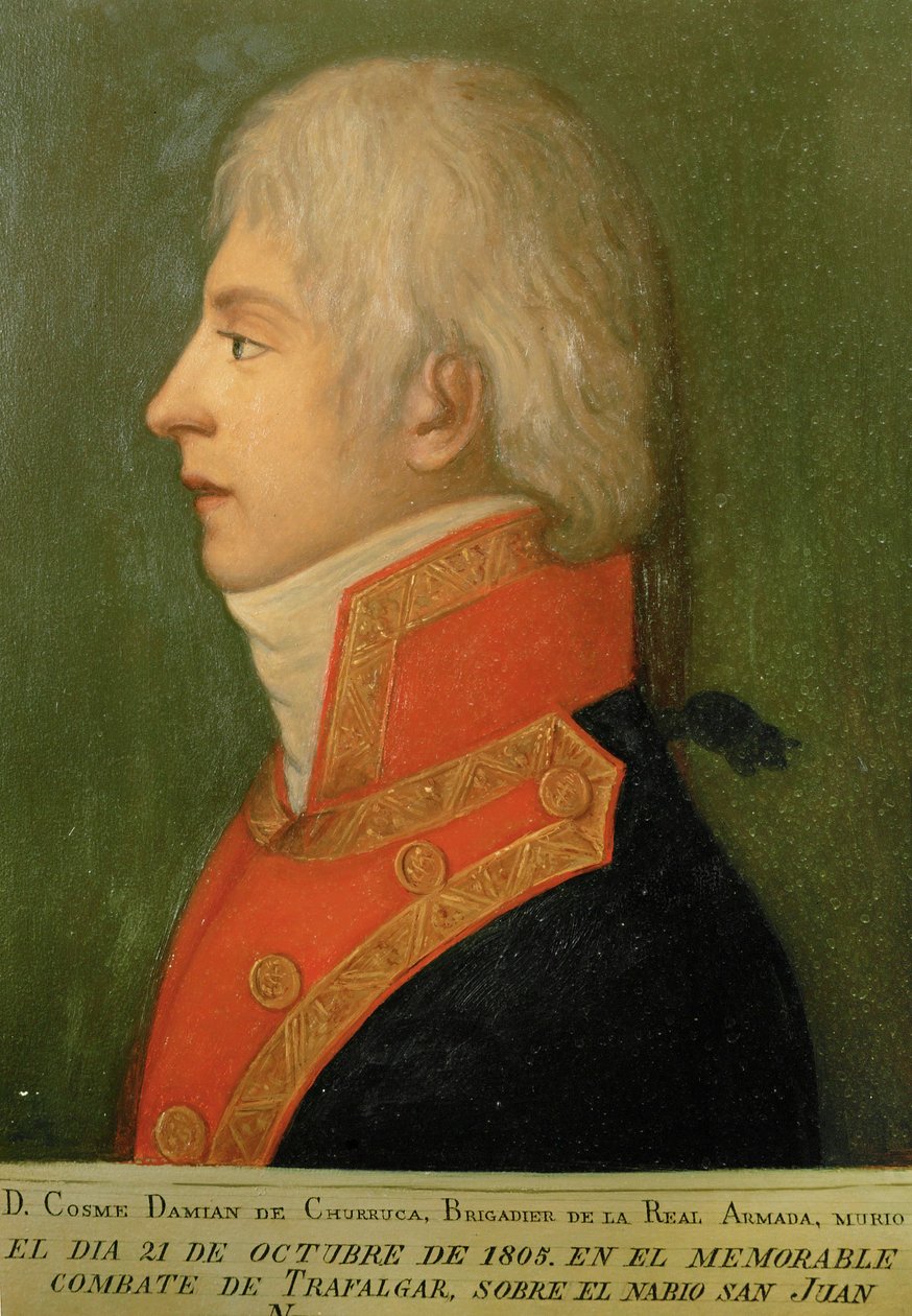 Don Cosme Damian de Churruca, brigadýr španělské královské armády (malba na plátně) od Unknown Artist