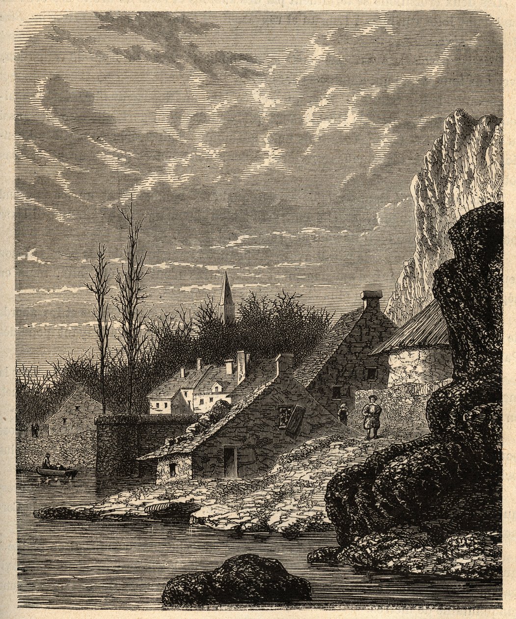 Douarnenez - Finistere - Bretaň - rytina „“ PATRIE“ - POPIS PECTURESSE DE LA FRANCE EN 6 SVAZKŮ LUCIEN HUARD - konec 19. stol. od Unknown artist