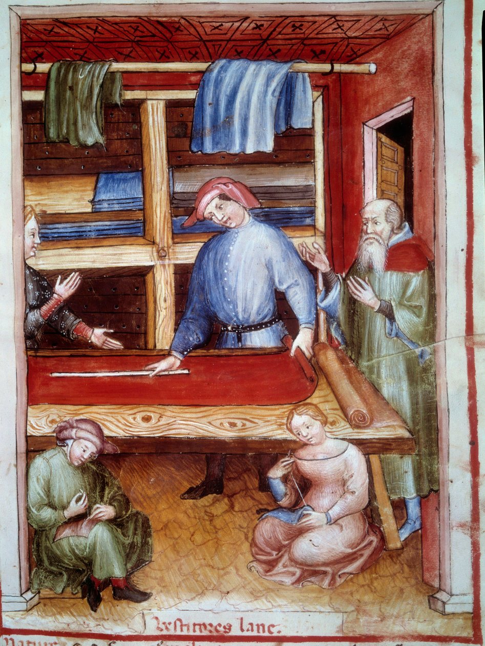 Drapier shop Illuminure z oboru lékařství a dietetiky „“Tacuinum sanitatis““ od Unknown artist