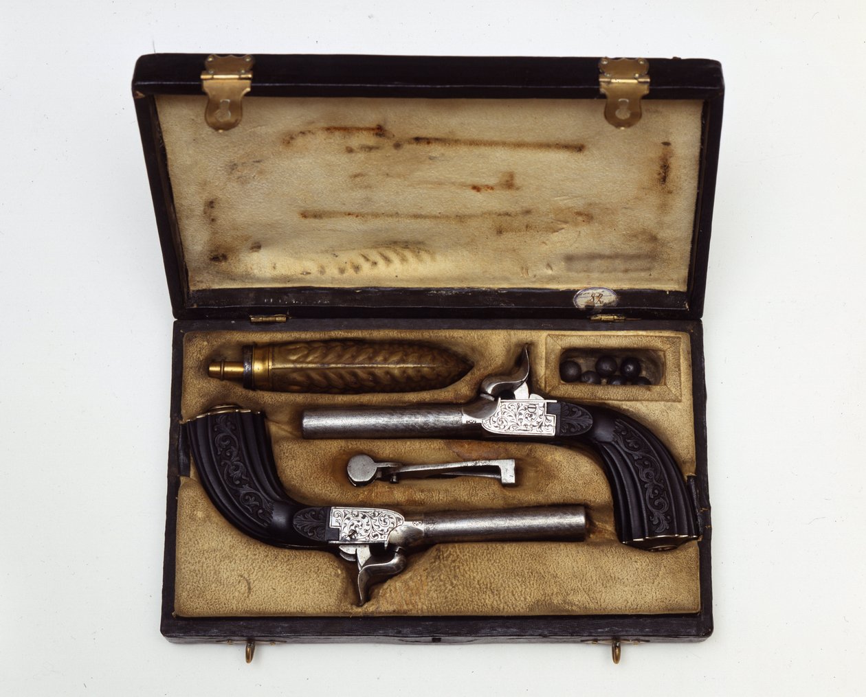 Soubojový set složený z pistolí Mazzagatti 19. století. od Unknown artist