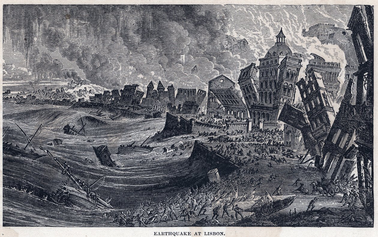 Zemětřesení z Lisabonu do Portugalska 1. listopadu 1755 od Unknown artist
