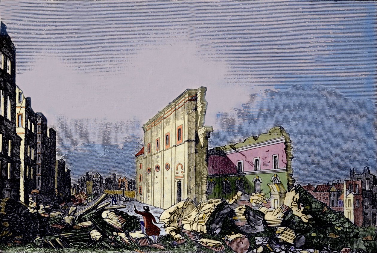Zemětřesení v Lisabonu 1. listopadu od Unknown artist