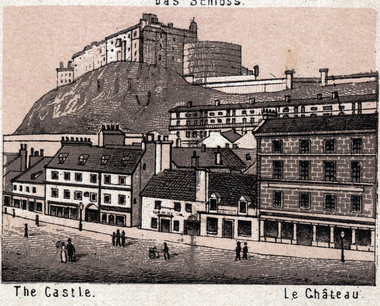 Edinburgh, Skotsko: pohled na hrad (hrad v Edinburghu). v „“ Svět ilustruje 168 pohledů““ Nedatováno (konec 19. století) od Unknown artist