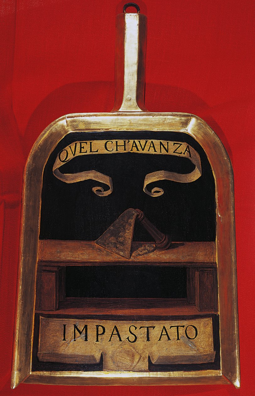 Znak a motto, se kterým Michelangelo Buonarroti mladší (1568-1646) patřil k Academy della Crusca pod názvem Impastato, Itálie od Unknown artist