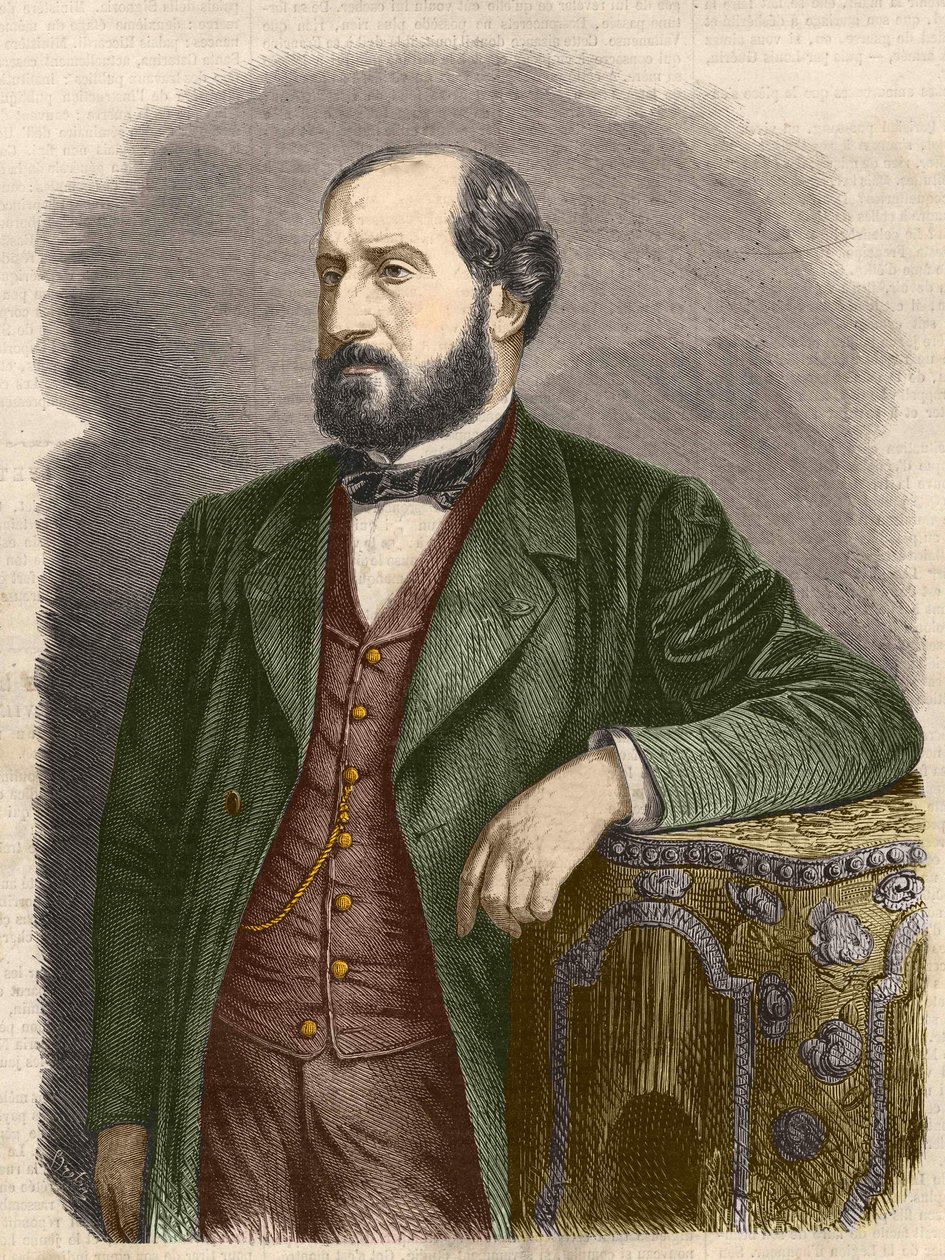 Emile Augier, francouzský dramatik (1820 - 1889). od Unknown artist