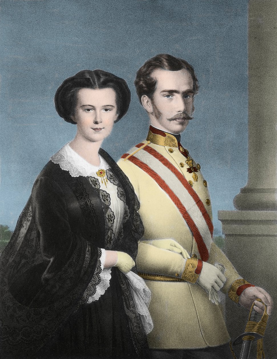 Rakouský císař František Josef I. (František-Josef Habsburský) a rakouská císařovna Alžběta (Sissi) - Portrét Františka Josefa I. Rakouského ( od Unknown artist