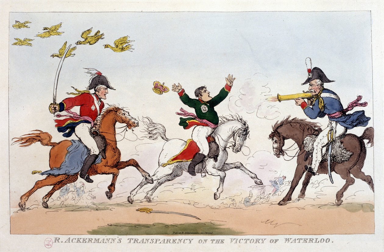 Anglický kreslený film o Napoleonovi I. - v Napoleonovi I., karikatury, sbírka figurín. 1814 - 1815. B.H.V.P. od Unknown artist
