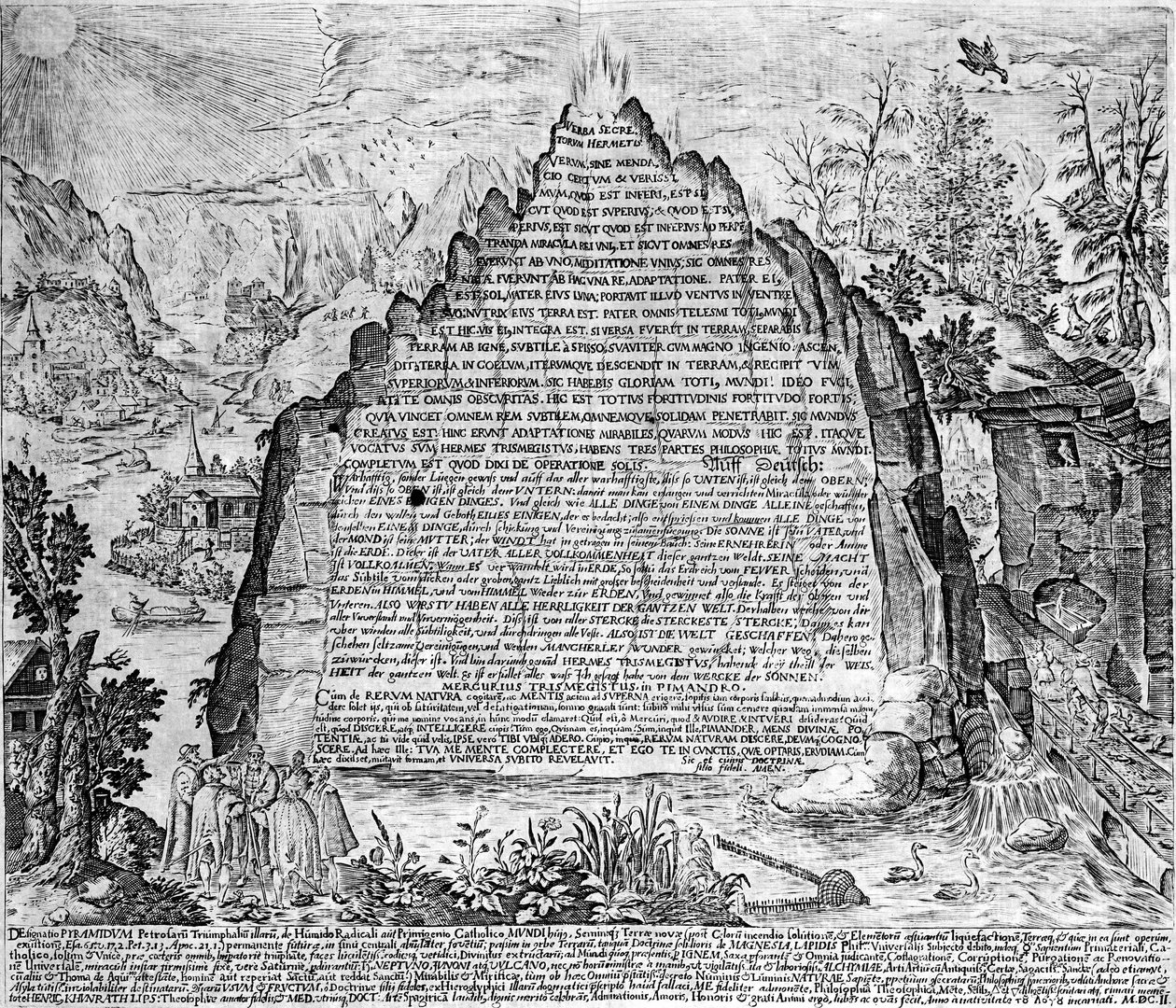 Rytina "Amfiteátru věčné moudrosti". (Amfiteátr věčné moudrosti) [Hamburg: s.n. od Unknown artist