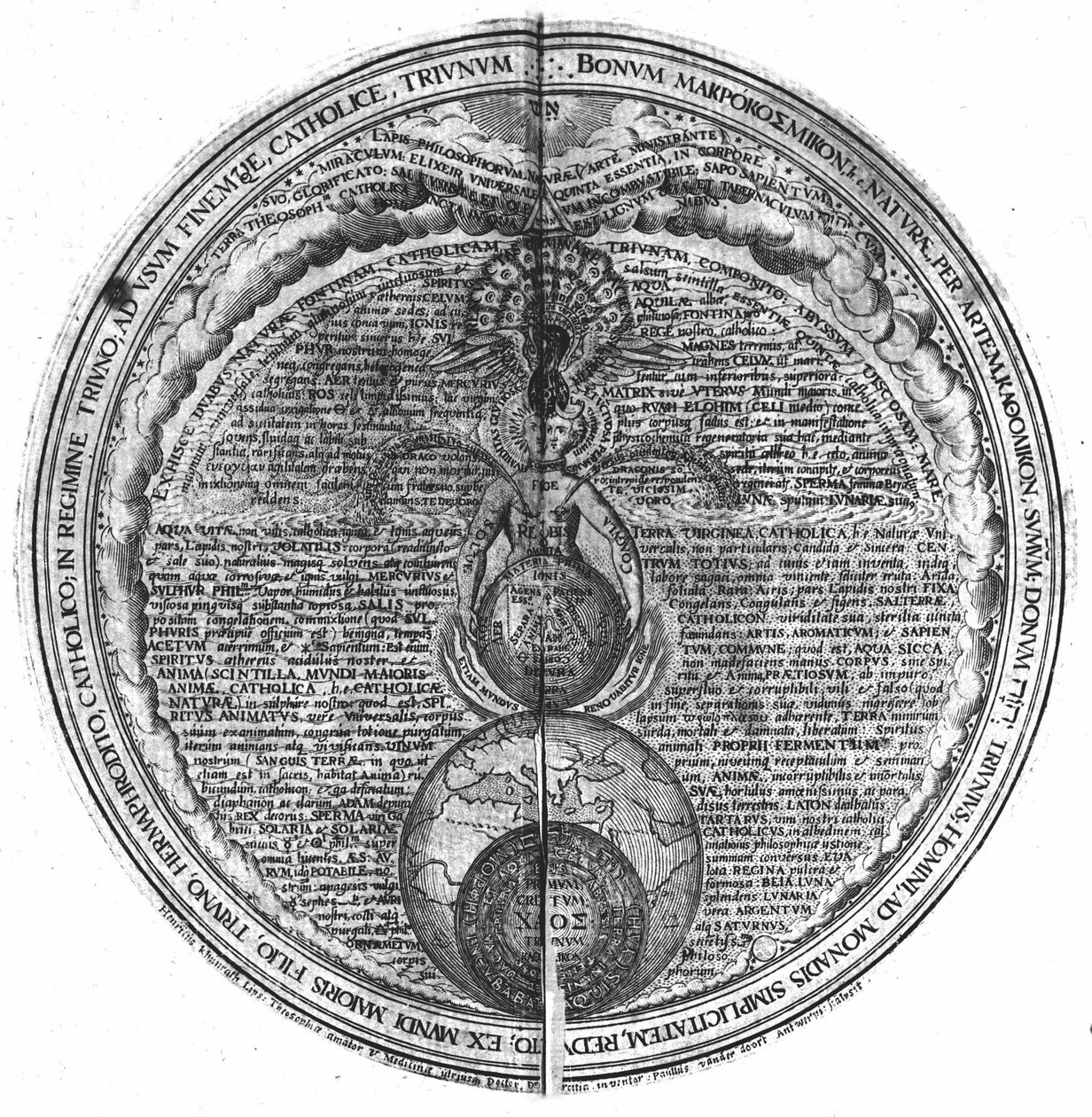 Rytina "Amfiteátru věčné moudrosti". (Amfiteátr věčné moudrosti) (Hamburk: n.n. od Unknown artist