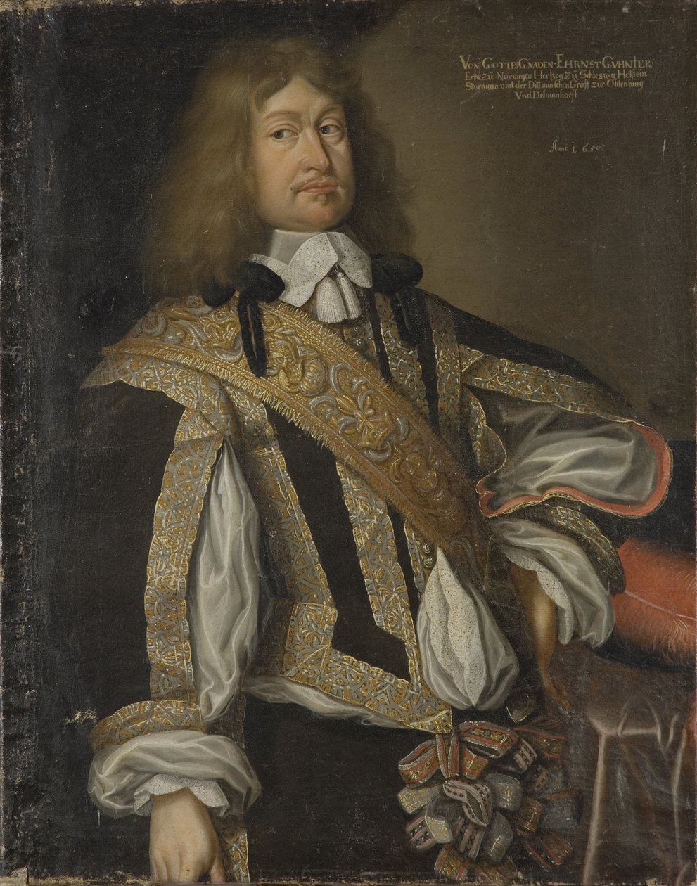 Ernest Gunther de Schleswig Holstein Sonderburg Augustenburg - Portrét Ernesta Guenthera (1609-1689), vévody ze Šlesvicka-Holštýnska-Sonderburg-Augustenburg, Anonym. Olej na plátně od Unknown artist