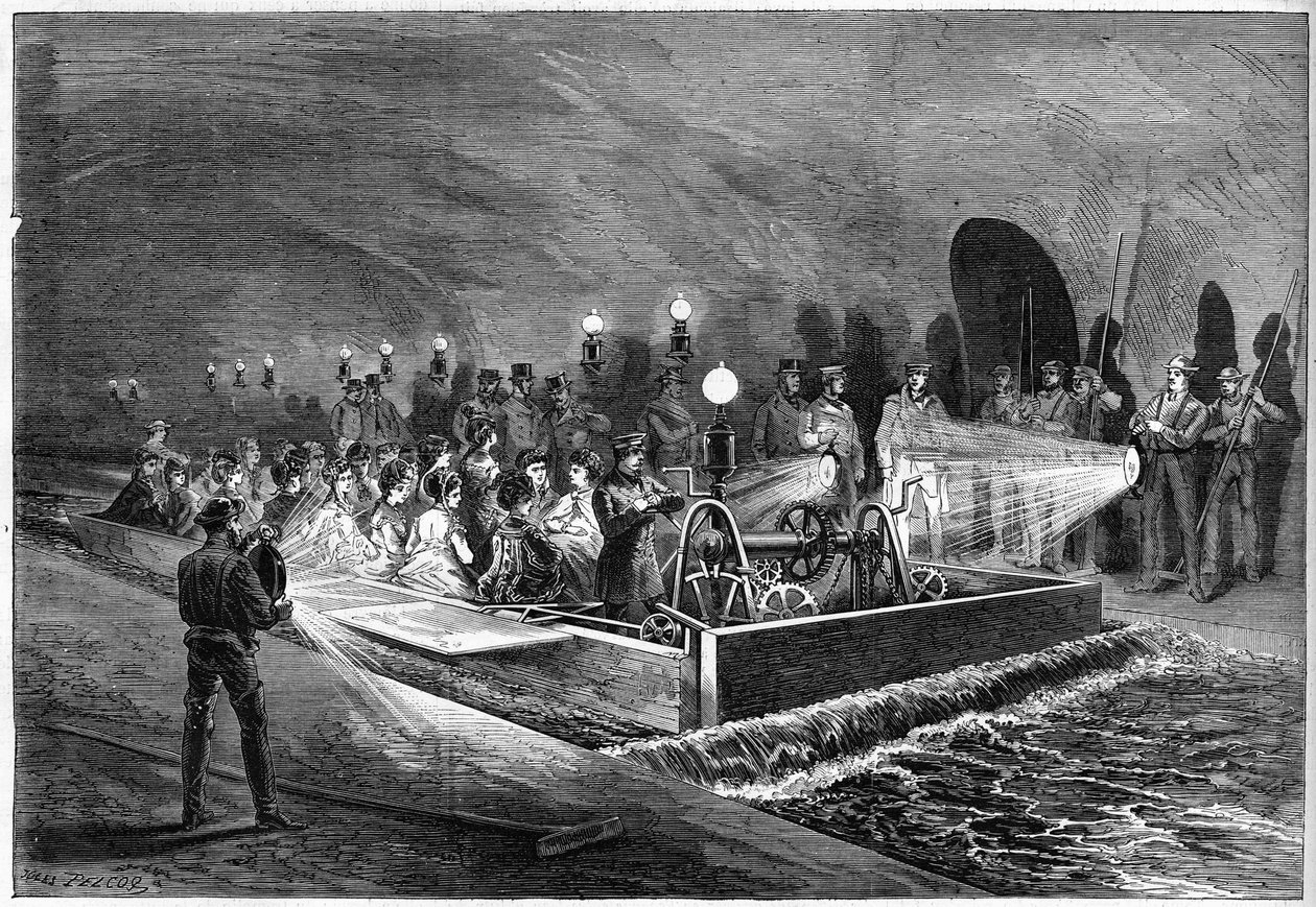 Exkurze v pařížských stokách v roce 1872. od Unknown artist