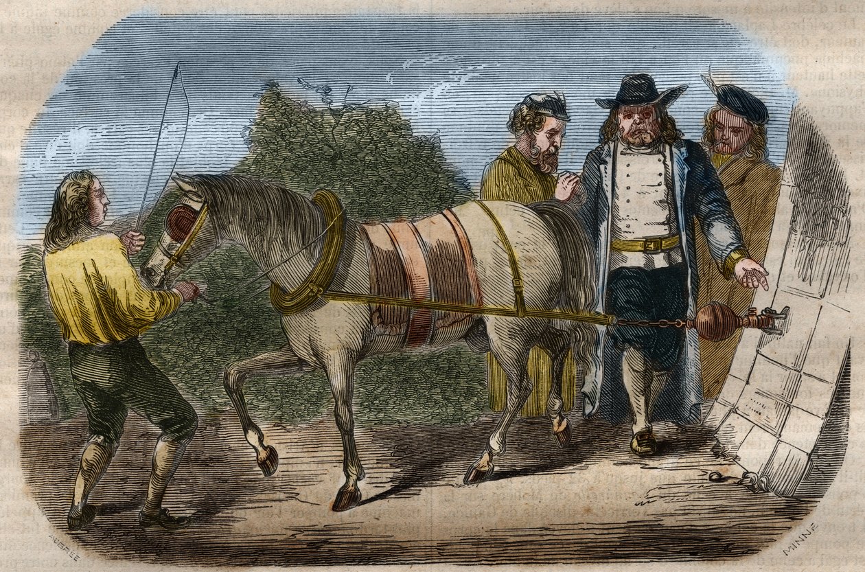 Zkušenosti Otto von Guericke (Otto de Guericke od Unknown artist