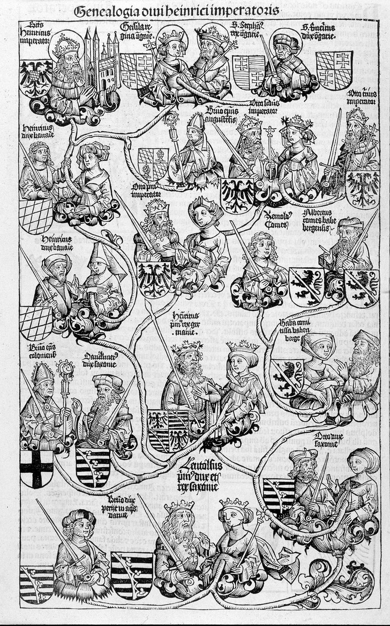 Rodokmen. V "" Norimberských kronikách" od Unknown artist