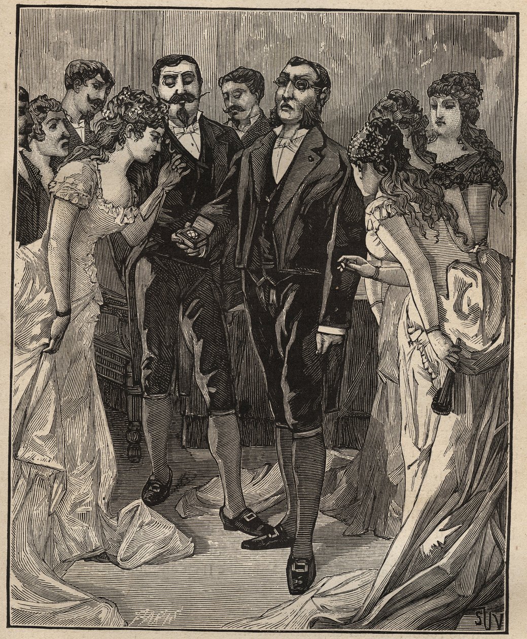 Slavné diamanty: Banker Vanlerberghe zobrazující falešného regenta na začátku 19. století. Rytina z roku 1885 v „“Les arts et metiers illustres““ od Adolphe BITARDA. od Unknown artist