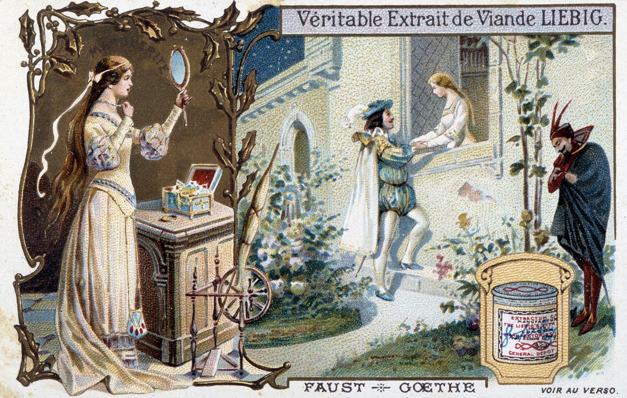 Reklamní nálepka Faust de Goethe - Liébig od Unknown artist
