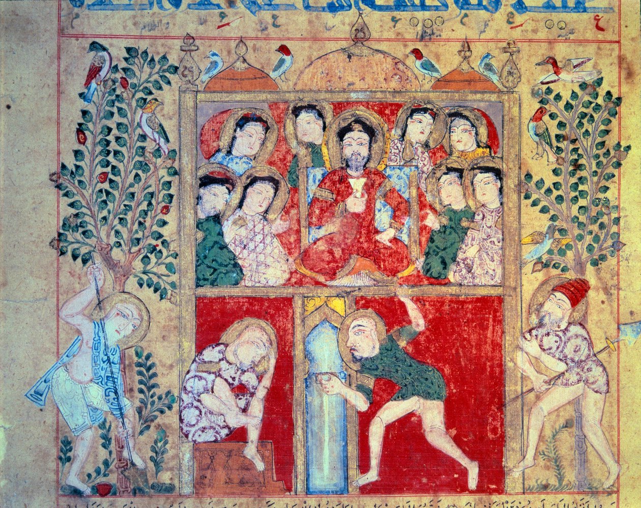 Oblíbený Guerison. Miniatura z rukopisu „“ Kniha Theriakova. Kitab al-Diryaq“ (folio 27) napsal Claude Galien od Unknown artist