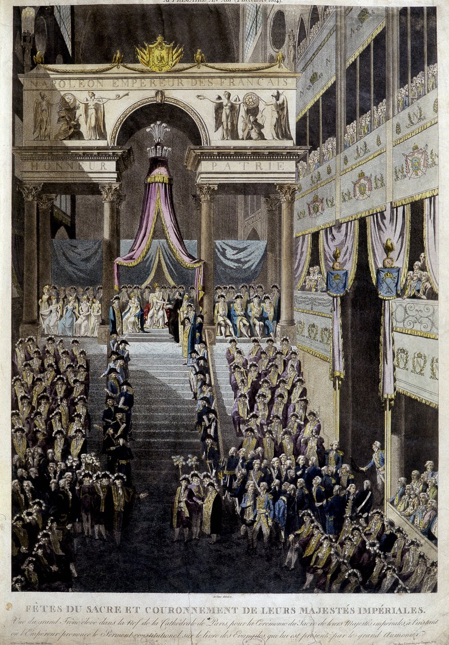 Svátek korunovace a korunovace jejich císařských majestátů v roce 1804. od Unknown artist