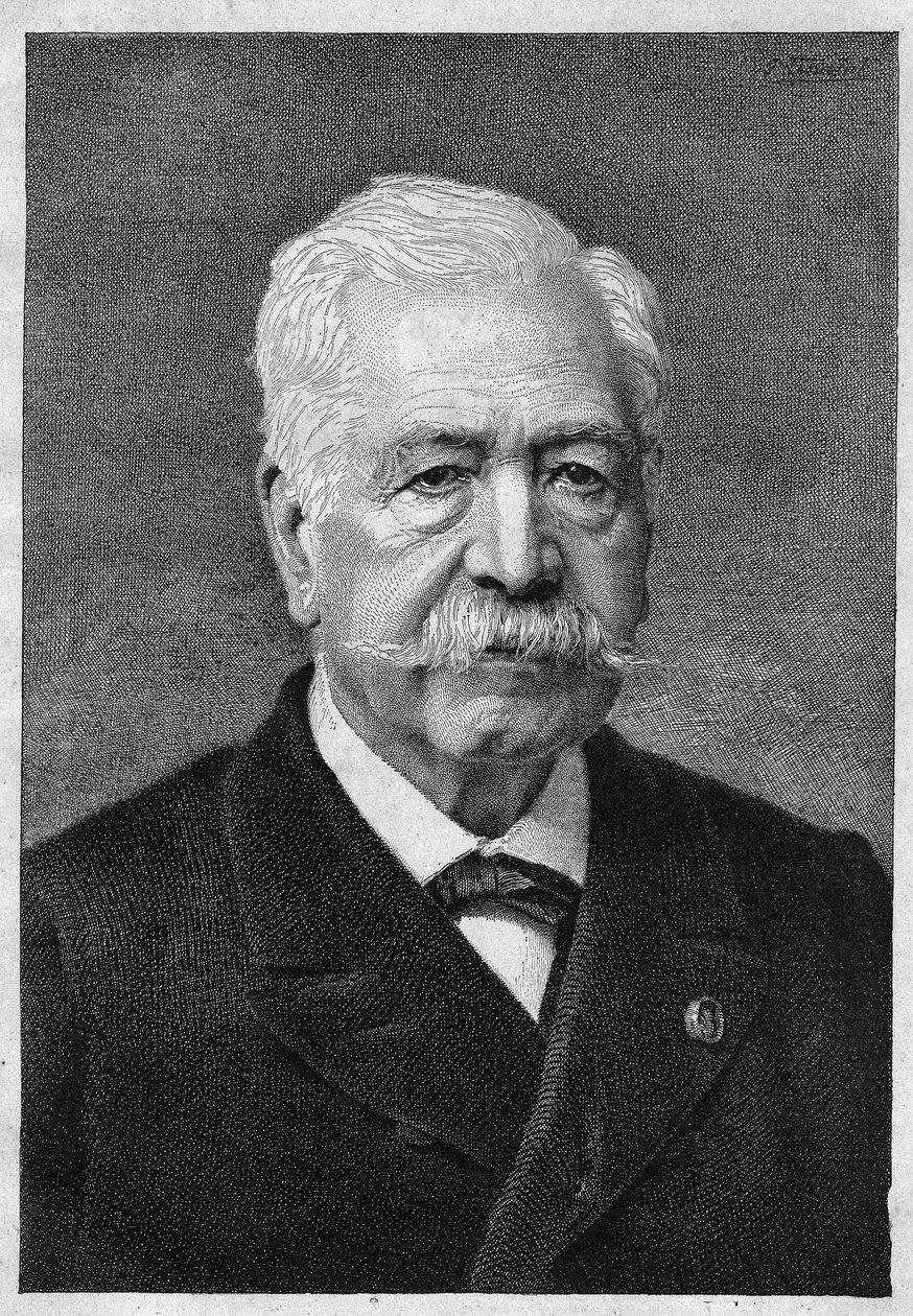 Ferdinand de Lesseps (1805-1894), francouzský diplomat a administrátor. od Unknown artist