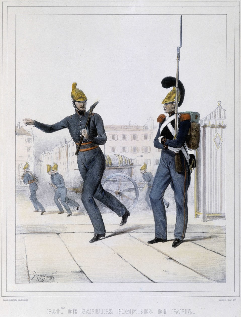 Hasiči z Paříže od Unknown artist