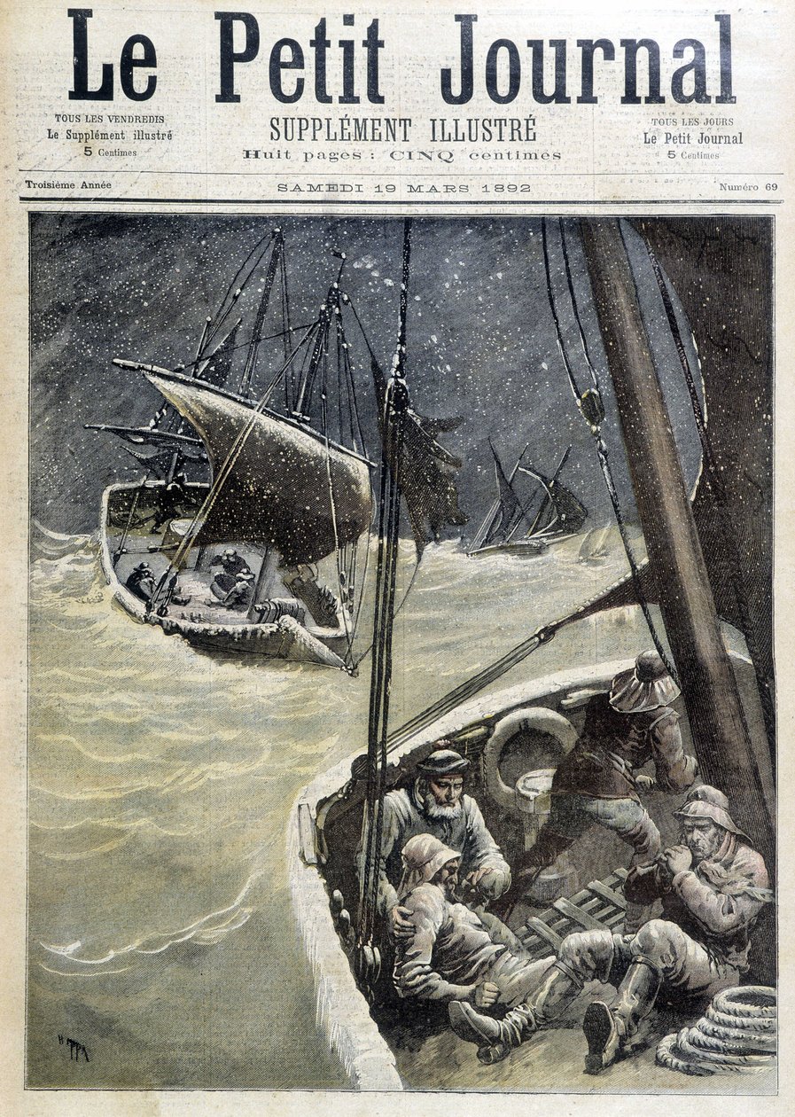 Fishermen of Newfoundland - v „“The Petity Journal““ z 19.3.1892 od Unknown artist