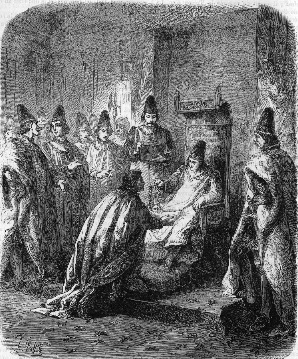 Založení Řádu svatého Michaela Ludvíkem XI. v Amboise 1. srpna od Unknown artist