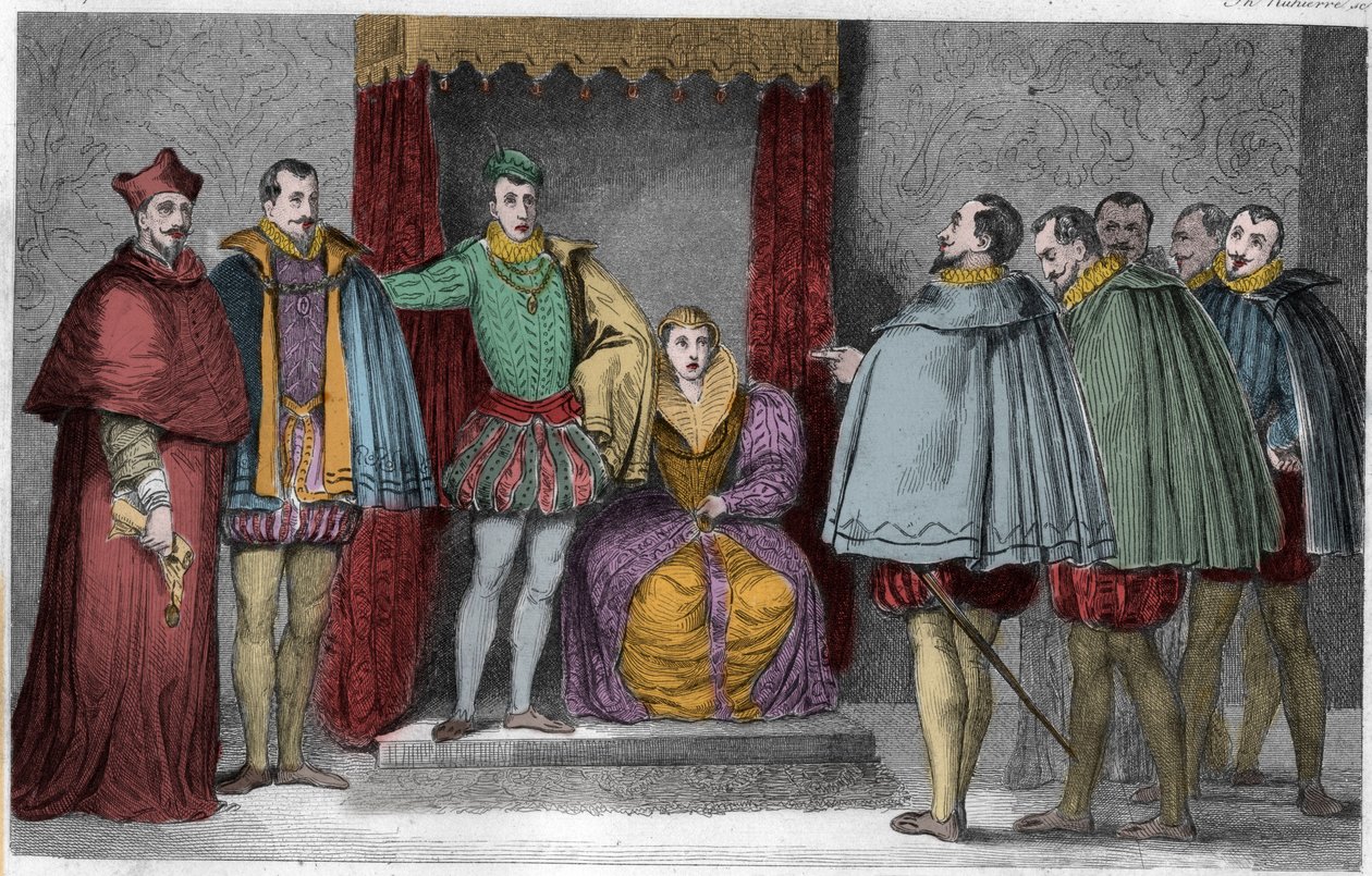 František II. (1544-60) říká parlamentním poslancům, že vévoda z Guise a kardinál budou vládnout státu od Unknown artist
