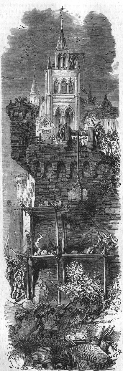 Francois de Guise (1519-1563), jmenovaný guvernérem Metz francouzským králem Jindřichem II., donutil Karla V., císaře Svaté germánské říše, aby v roce 1552 začal obléhat Mety. Rytina z 19. století. od Unknown artist